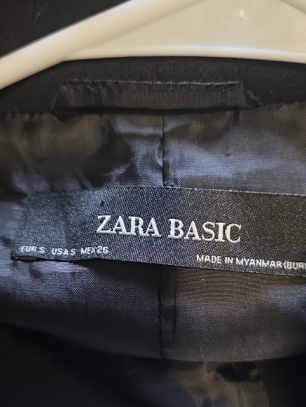 Zara Black Faux Fur-Trim Toggle Pea Coat - Picture 16 of 16